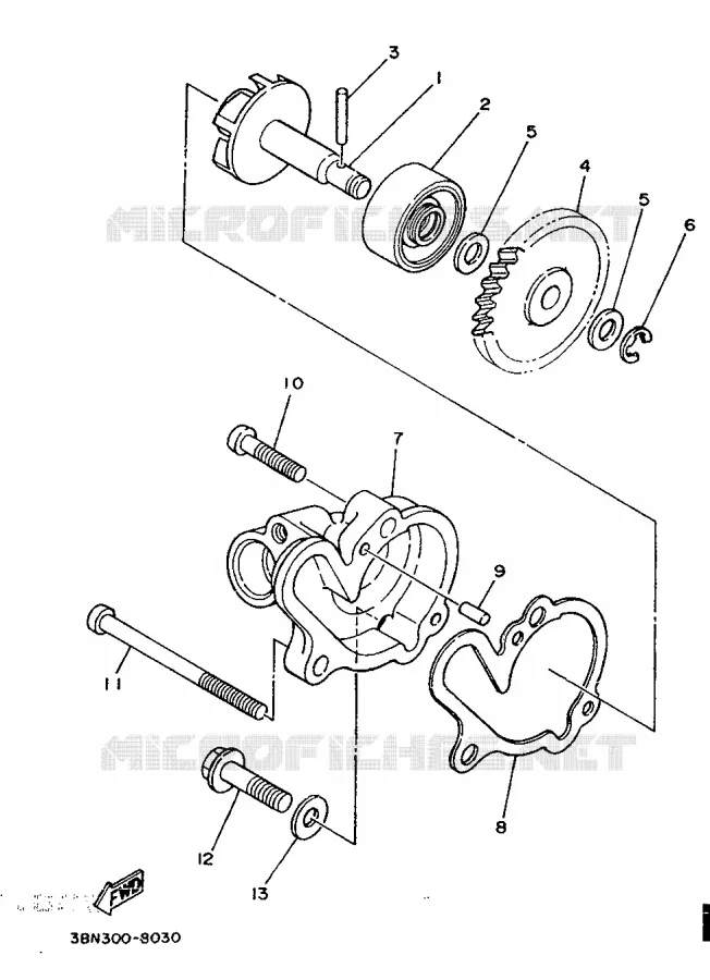 WATERPOMP Yamaha MOTO 125 1989 DTR  DT125R