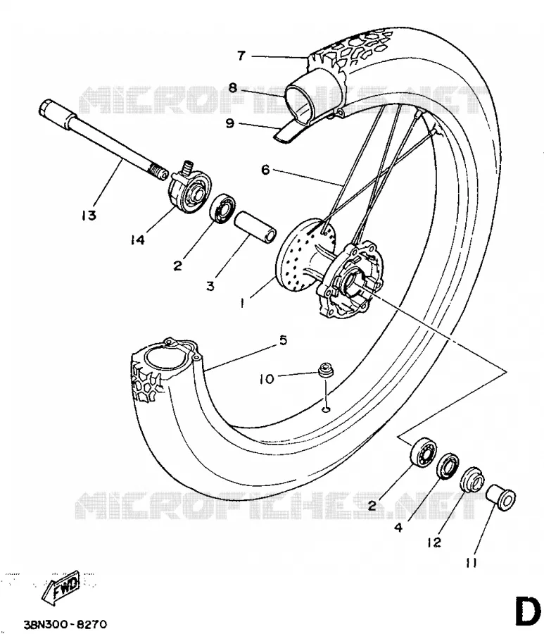 VOORWIEL Yamaha MOTO 125 1990 DTR  DT125R