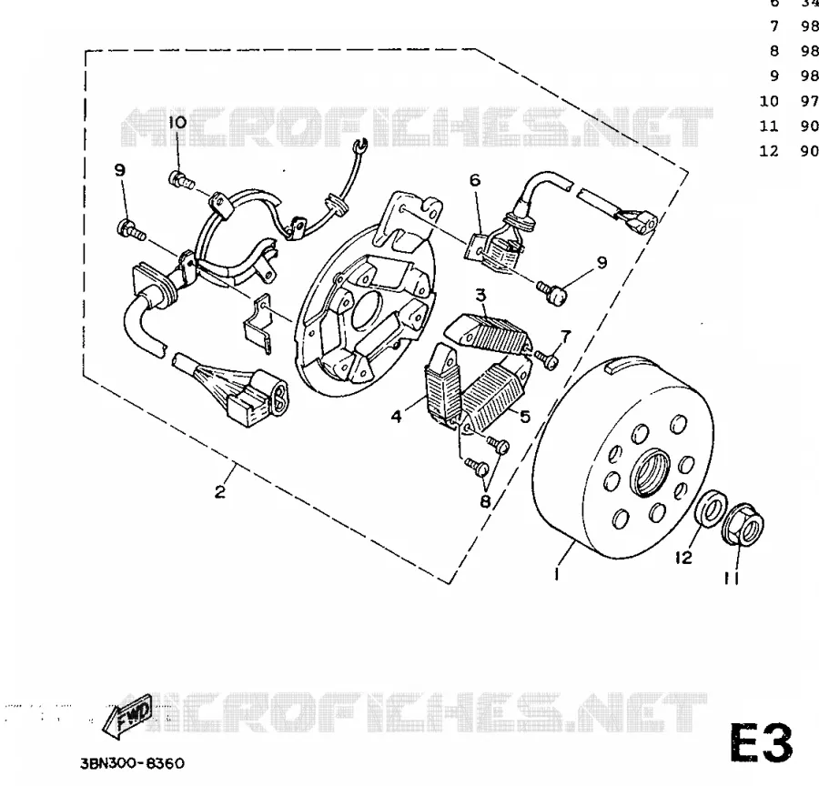 DYNAMO Yamaha MOTO 125 1990 DTR  DT125R