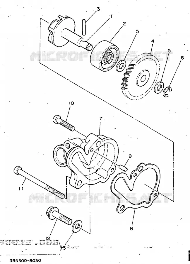 WATERPOMP Yamaha MOTO 125 1991 DTR  DT125R