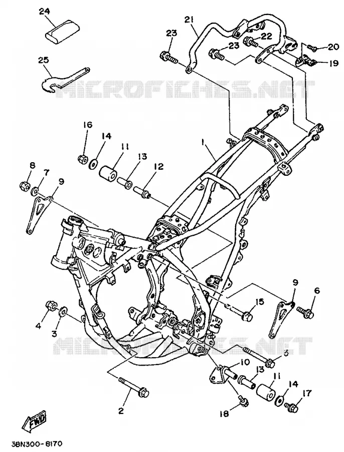 FRAME Yamaha MOTO 125 1991 DTR  DT125R