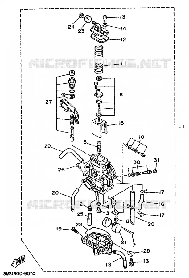CARBURATEUR  Yamaha MOTO 125 1992 DTR  DT125R