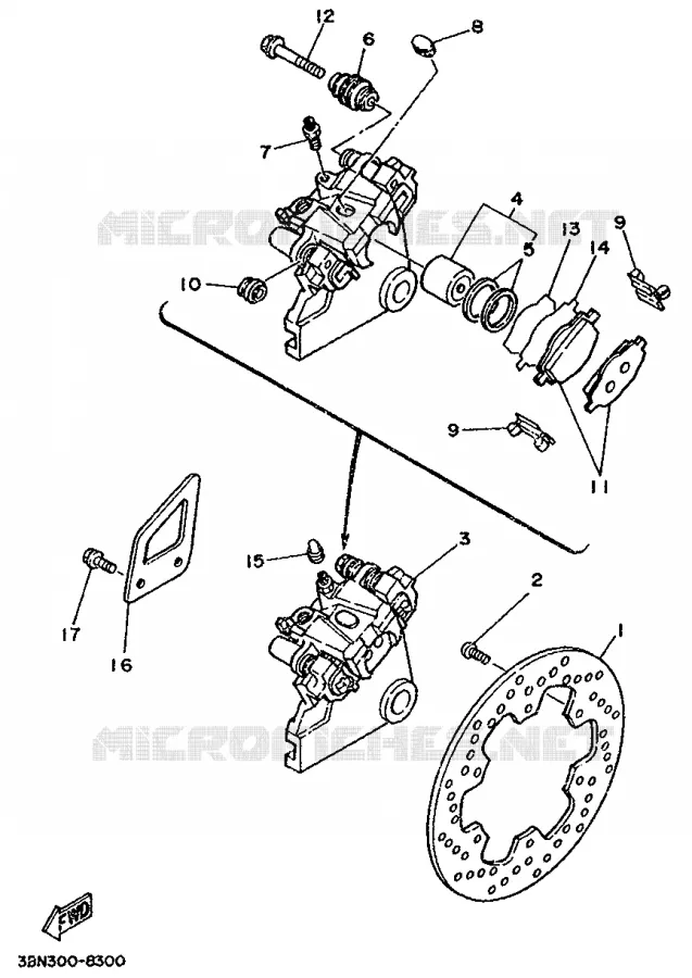 REMKLAUW ACHTER Yamaha MOTO 125 1993 DTR  DT125R