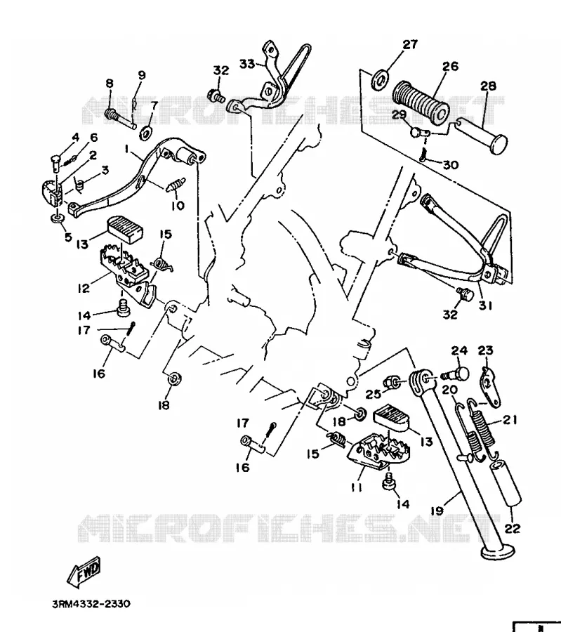 STANDAARD / VOETSTEUN Yamaha MOTO 125 1994 DTR  DT125R