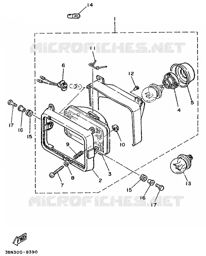 KOPLAMP Yamaha MOTO 125 1994 DTR  DT125R