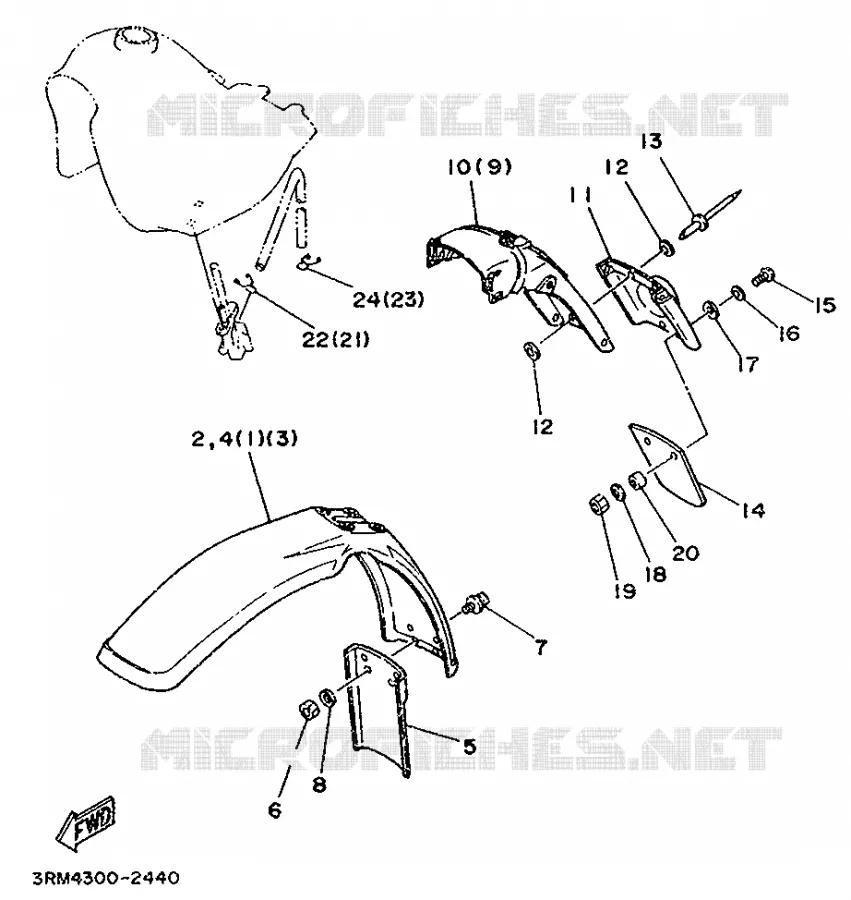 OPTIONELE ONDERDELEN - CHASSIS - FOR SWEDEN Yamaha MOTO 125 1995 DTR  DT125R
