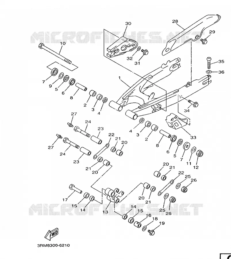 ACHTERBRUG Yamaha MOTO 125 1996 DTR  DT125R