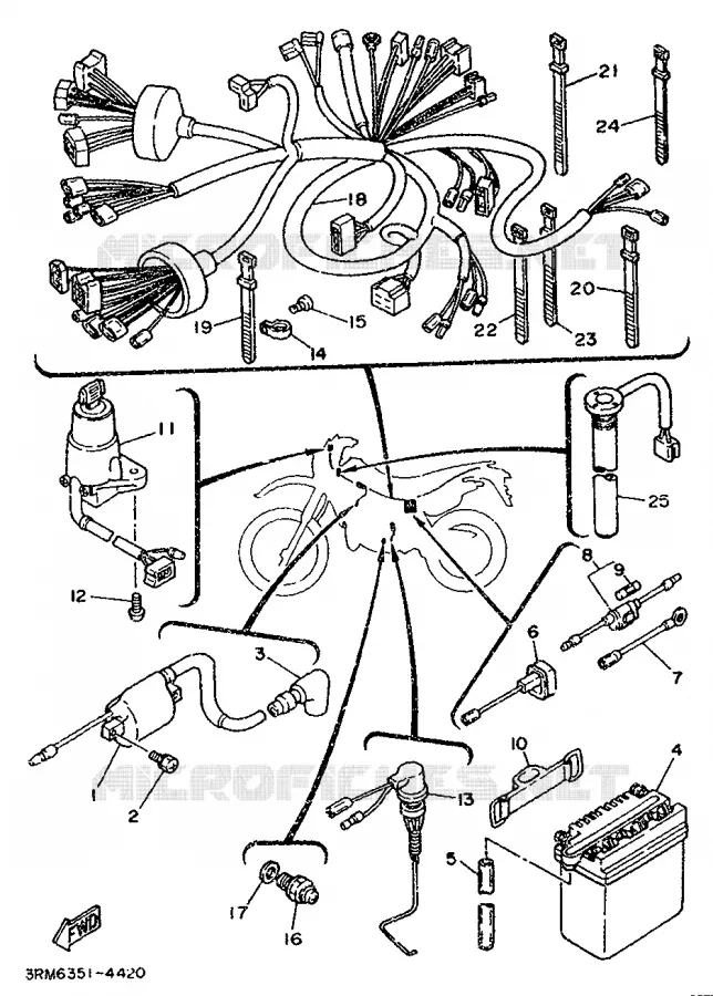 ELECTRISCH 1 Yamaha MOTO 125 1996 DTR  DT125R