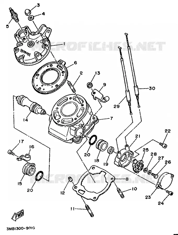 CILINDER Yamaha MOTO 125 1996 DTR  DT125R