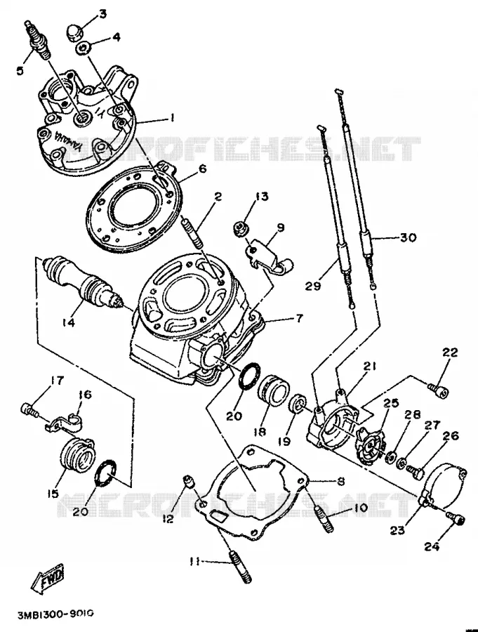 CILINDER Yamaha MOTO 125 1997 DTR  DT125R