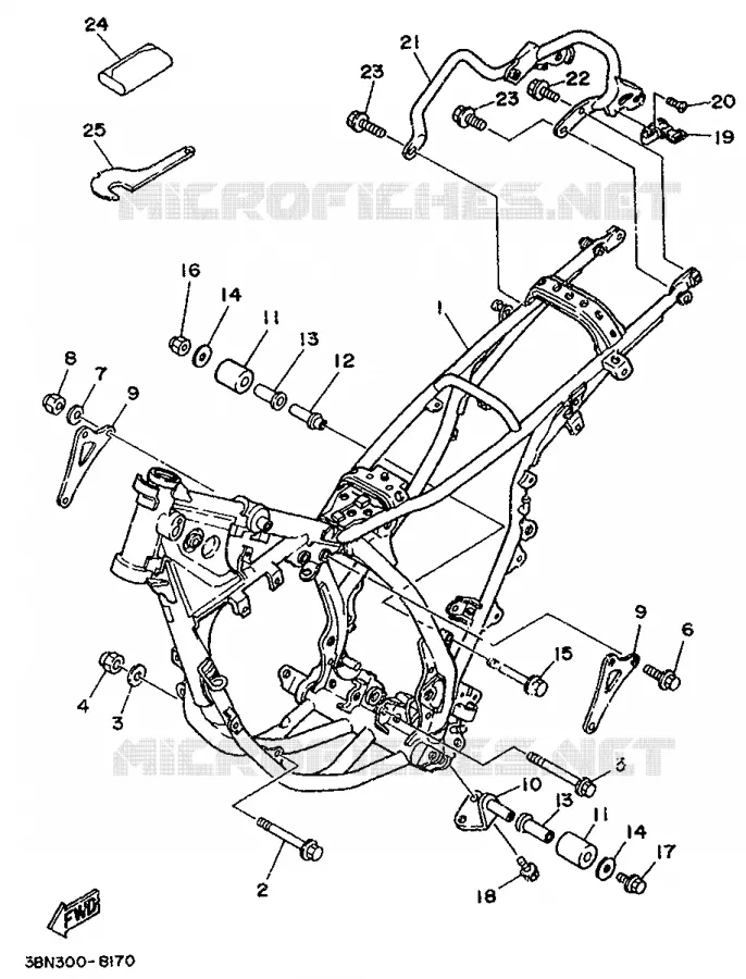 FRAME Yamaha MOTO 125 1997 DTR  DT125R