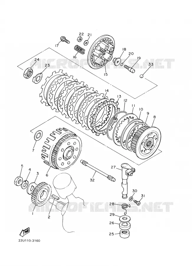 STARTMOTOR KOPPELINGS Yamaha MOTO 535 2001 VIRAGO  XV535