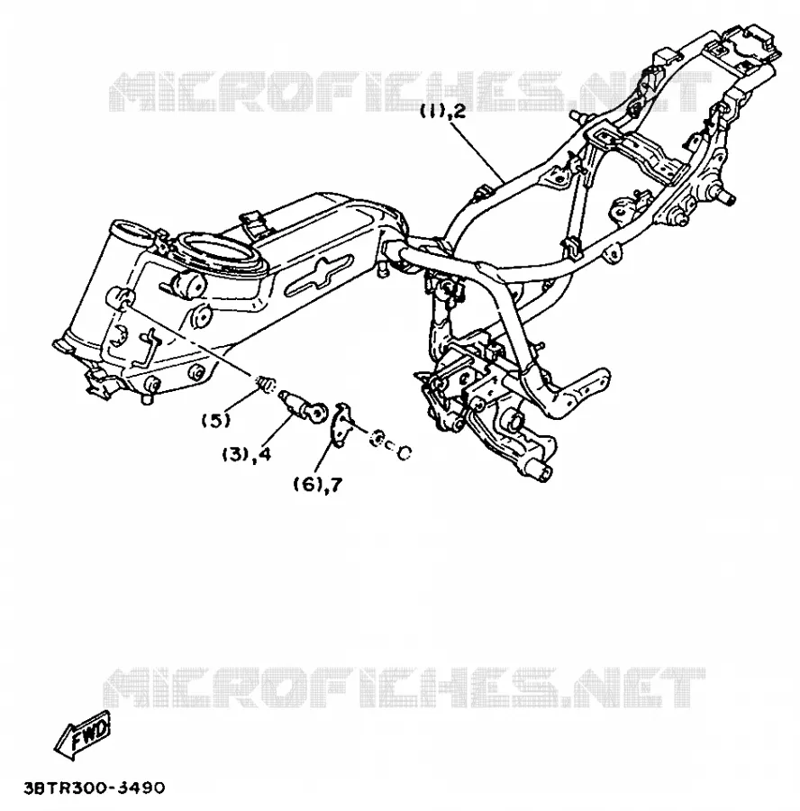 ALTERNATIEF FRAME - FOR PORTUGAL Yamaha MOTO 535 1995 VIRAGO  XV535 (FLAT)