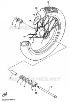 VOORWIEL voor Yamaha XV535 (FLAT) 1996