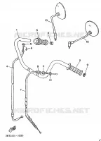 STUUR / KABEL   HIGH STUUR voor Yamaha XV535H 1989