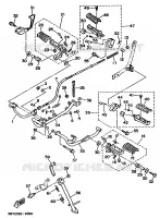 STANDAARD / VOETSTEUN voor Yamaha XV535H 1989