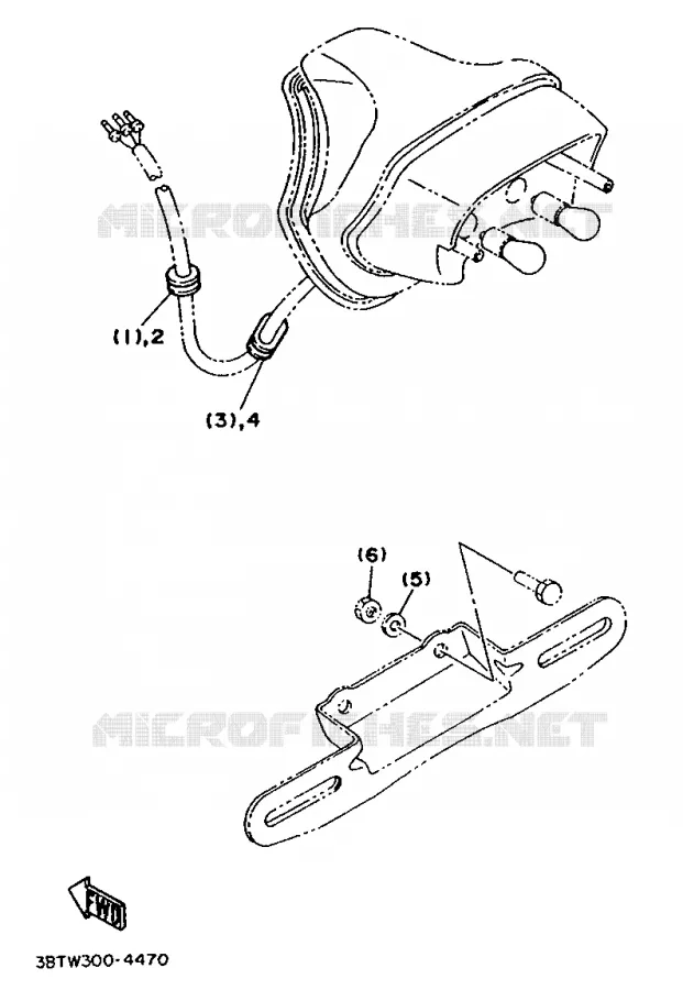 ALTERNATIEF ACHTERLICHT - FOR ITALY Yamaha MOTO 535 1994 VIRAGO  XV535S