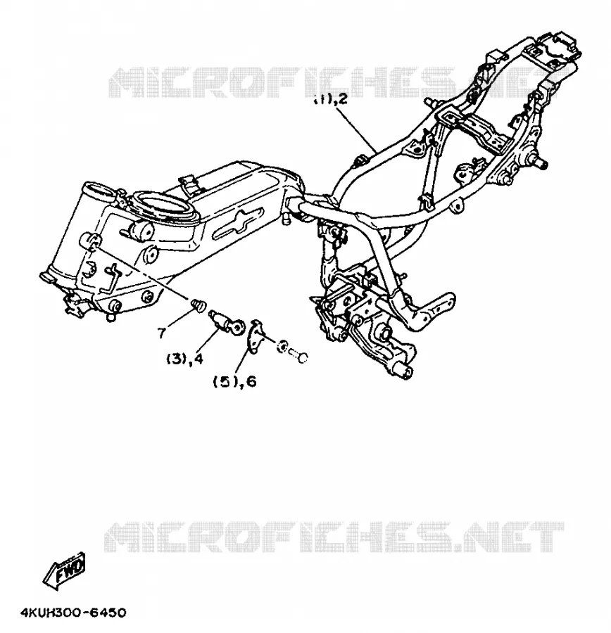 ALTERNATIEF FRAME - FOR ENGLAND Yamaha MOTO 535 1997 VIRAGO  XV535S
