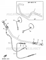 STUUR / KABEL voor Yamaha XV535S (FLAT) 1994