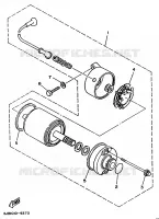 STARTMOTOR voor Yamaha XV535S (FLAT) 1996