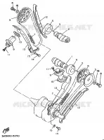 NOKKENAS / KETTING voor Yamaha XV535S (FLAT) 1996