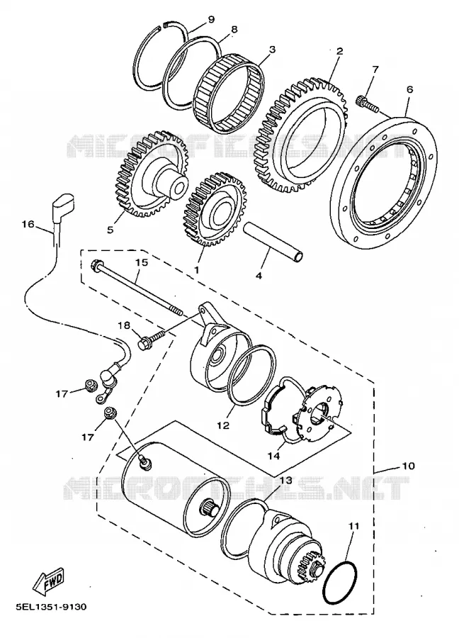 STARTMOTOR Yamaha MOTO 1100 1999 DRAGSTAR  XVS1100