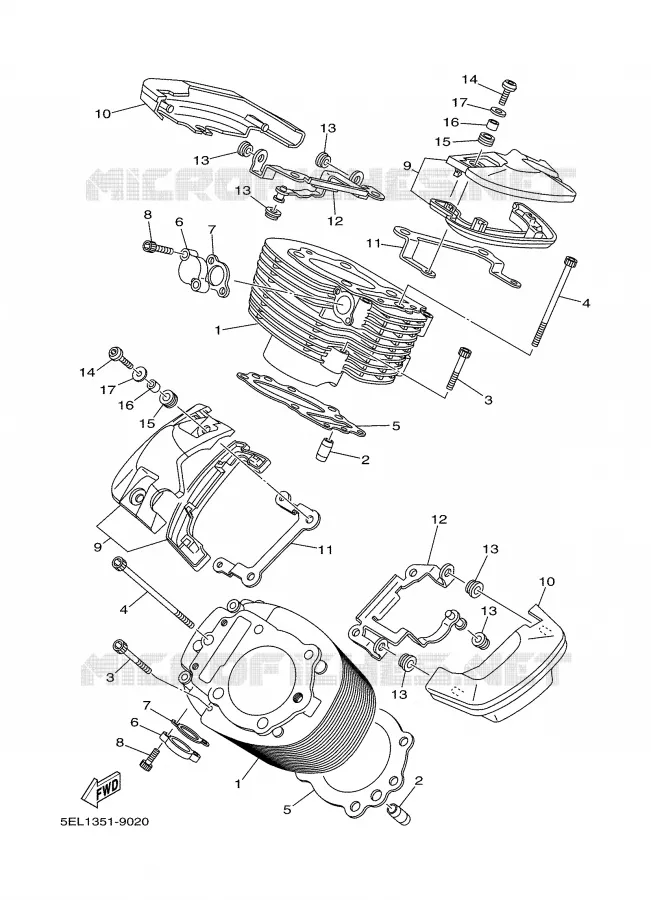 CILINDER Yamaha MOTO 1100 2000 DRAGSTAR  XVS1100
