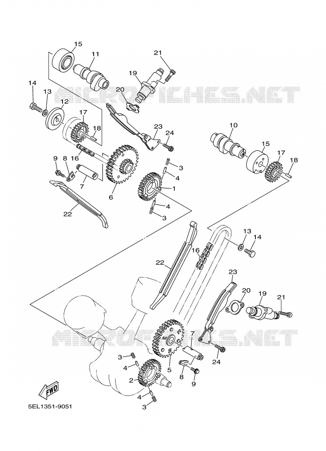NOKKENAS / KETTING Yamaha MOTO 1100 2000 DRAGSTAR  XVS1100