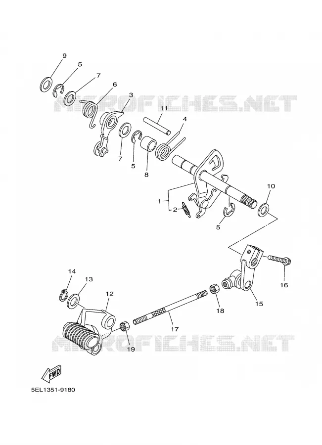 SCHAKEL STANG / PEDAAL Yamaha MOTO 1100 2000 DRAGSTAR  XVS1100
