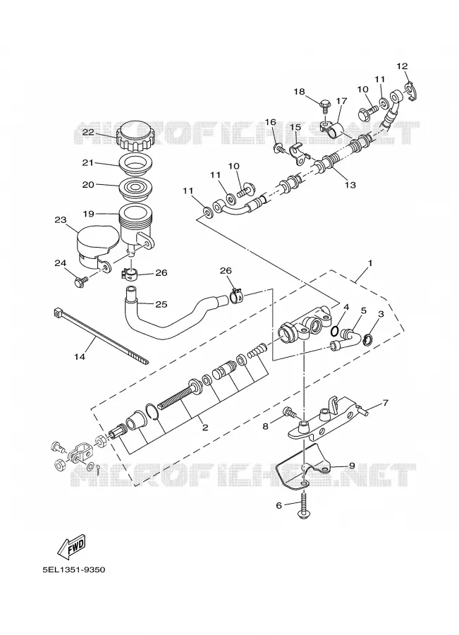 REMPOMP ACHTER Yamaha MOTO 1100 2002 DRAGSTAR  XVS1100