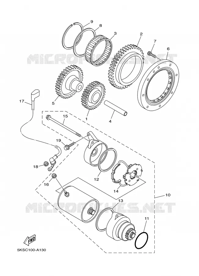 STARTMOTOR Yamaha MOTO 1100 2002 DRAGSTAR  XVS1100A