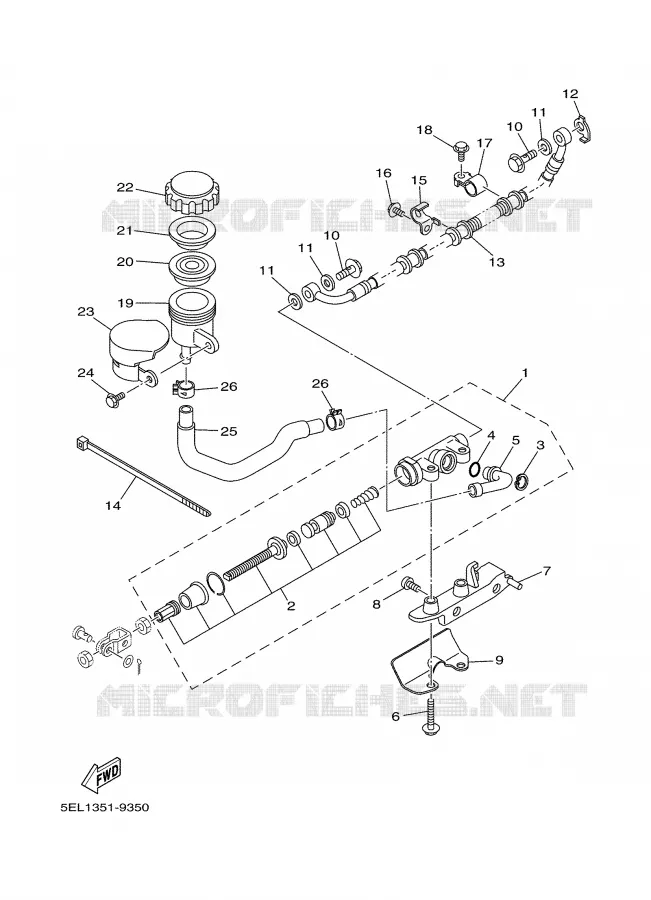 REMPOMP ACHTER Yamaha MOTO 1100 2002 DRAGSTAR  XVS1100A