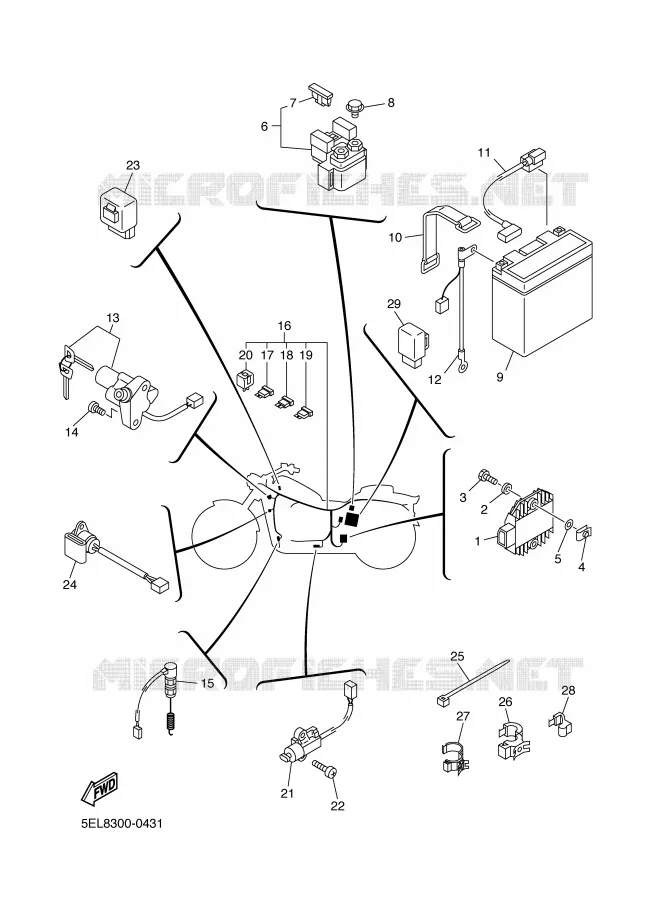 ELECTRISCH 2 Yamaha MOTO 1100 2002 DRAGSTAR  XVS1100A
