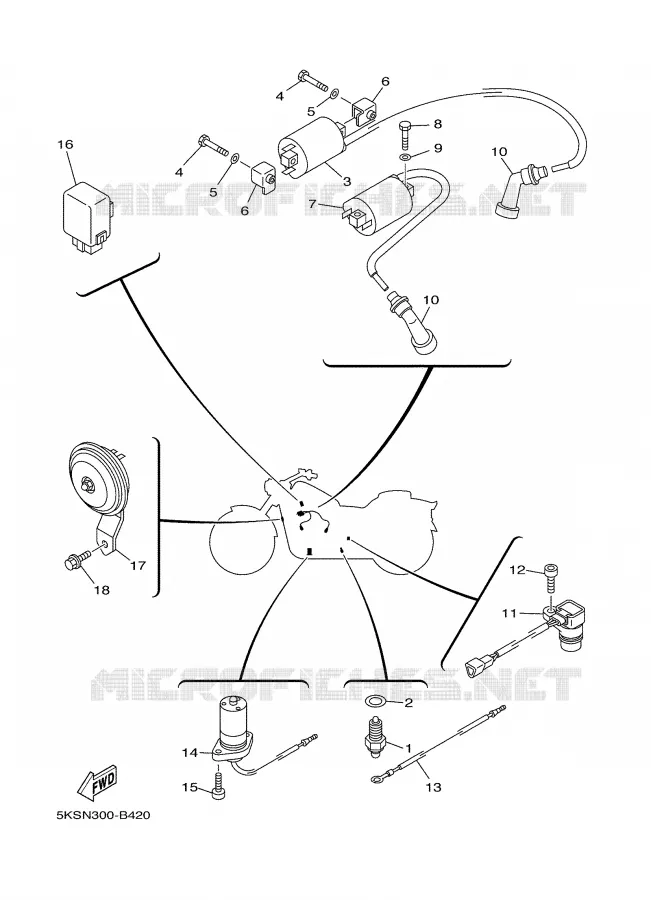 ELECTRISCH 1 Yamaha MOTO 1100 2003 DRAGSTAR  XVS1100A