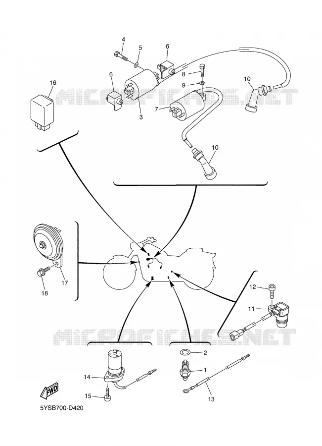 ELECTRISCH 1 Yamaha MOTO 1100 2006 DRAGSTAR  XVS1100A