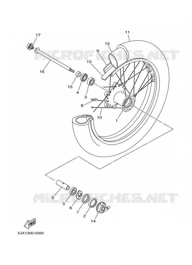 VOORWIEL Yamaha MOTO 125 2002 DRAGSTAR  XVS125