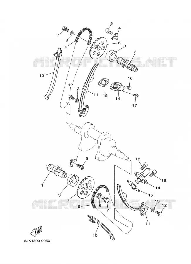 NOKKENAS / KETTING Yamaha MOTO 125 2002 DRAGSTAR  XVS125