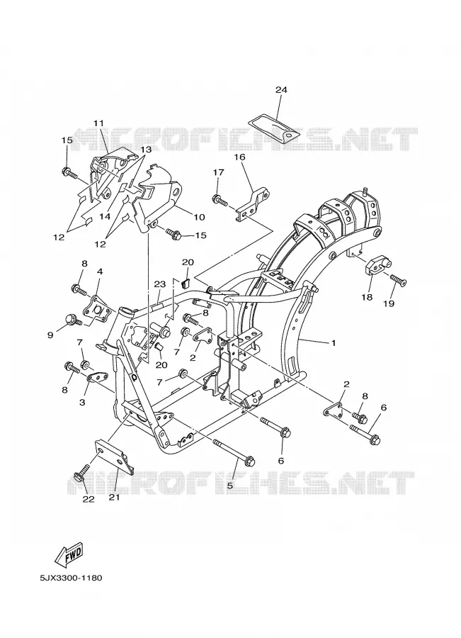 FRAME Yamaha MOTO 125 2002 DRAGSTAR  XVS125