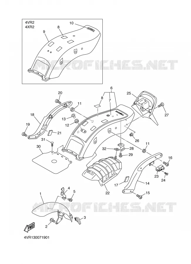 SPATBORD Yamaha MOTO 650 1997 DRAGSTAR  XVS650