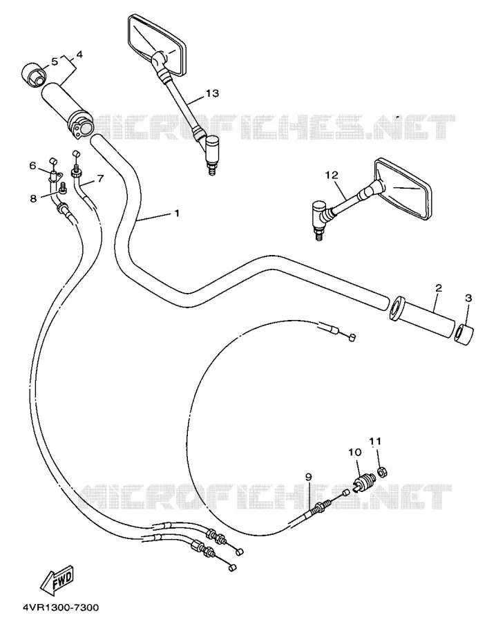 STUUR / KABEL Yamaha MOTO 650 1997 DRAGSTAR  XVS650