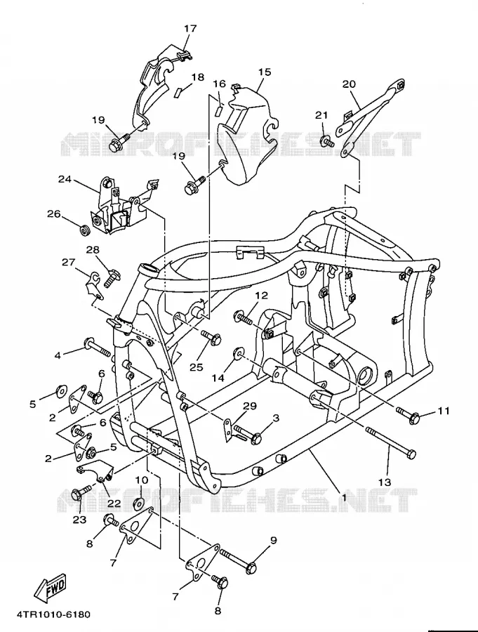 FRAME Yamaha MOTO 650 1997 DRAGSTAR  XVS650