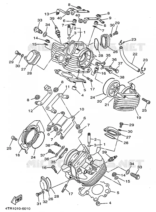 CILINDERKOP Yamaha MOTO 650 1997 DRAGSTAR  XVS650