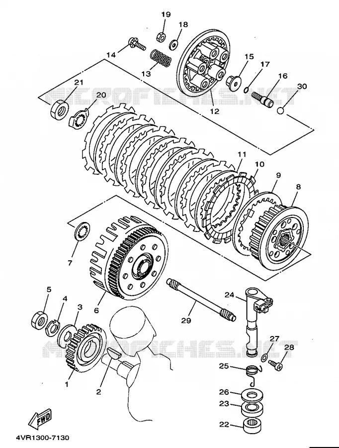 STARTMOTOR KOPPELINGS Yamaha MOTO 650 1998 DRAGSTAR  XVS650