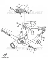 SCHOKBREKER / ACHTERBRUG voor Yamaha XVS650 1998