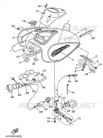 BENZINE TANK voor Yamaha XVS650 1998