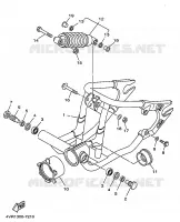 SCHOKBREKER / ACHTERBRUG voor Yamaha XVS650 1998