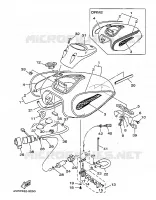 BENZINE TANK voor Yamaha XVS650 1999
