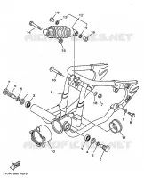 ACHTERBRUG / SCHOKBREKER voor Yamaha XVS650 1999