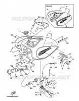 BENZINE TANK voor Yamaha XVS650 1999