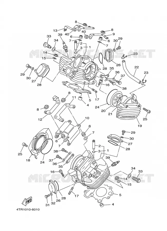 CILINDERKOP Yamaha MOTO 650 2000 DRAGSTAR  XVS650